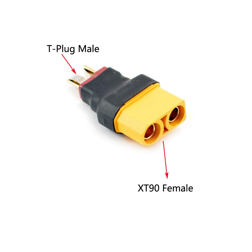 ☆T型プラグオスコネクタ XT90メスコネクタアダプター 変換 ラジコンリポ ☆T型プラグオスコネクタ XT90メスコネクタアダプター 変換